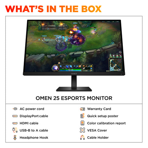 HP OMEN 24.5inch FHD 360Hz Gaming Monitor - 25