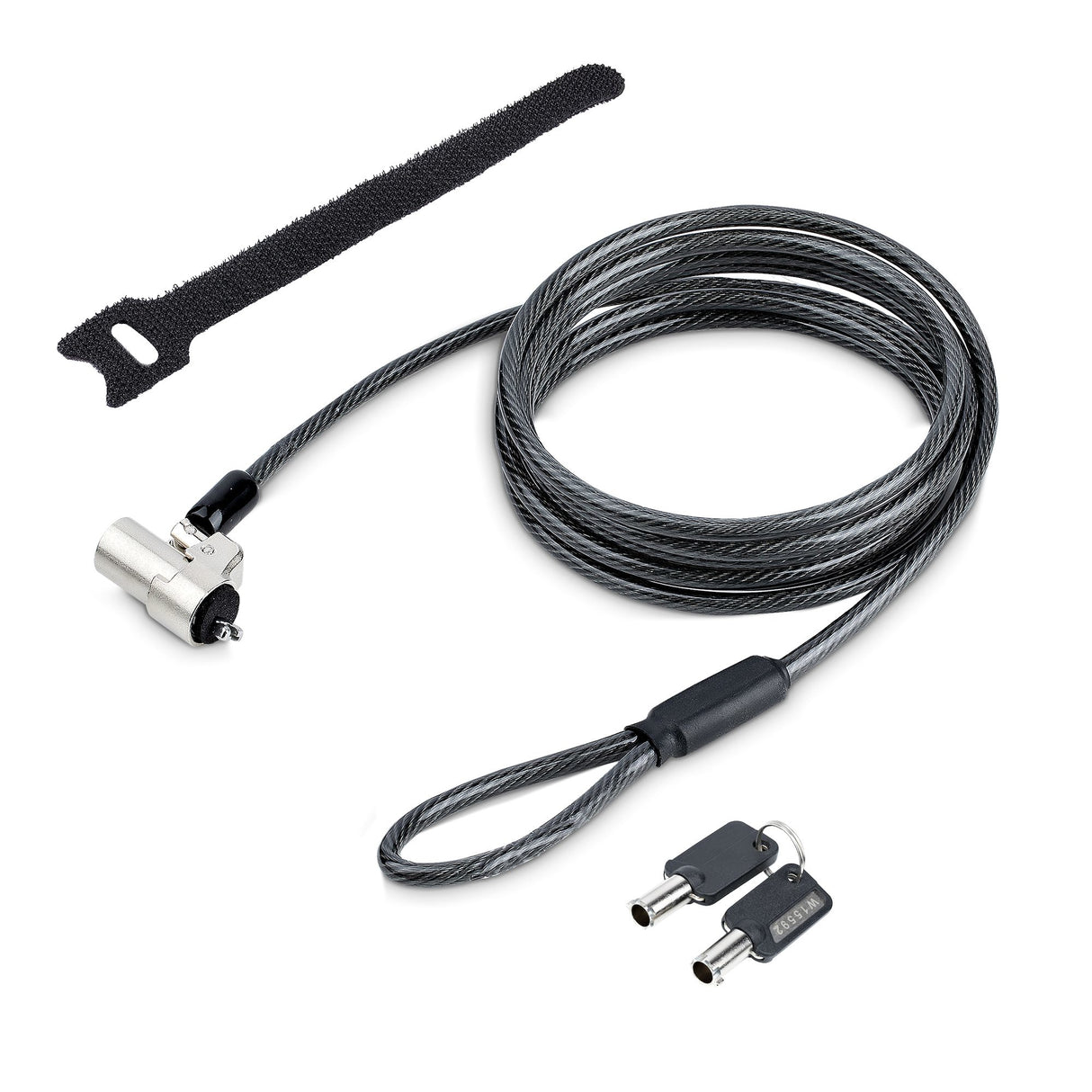 StarTech.com Laptop Cable Lock Compatible With Noble Wedge®; 6.6ft (2m), Anti-Theft Keyed Lock, Security Cable for Dell XPS/Latitude/2-in-1 Notebooks, Cut-Resistant, Steel Cable Lock For Laptop - TAA