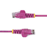StarTech.com 25ft Pink Slim CAT6 Ethernet Cable, Snagless, 100W PoE, UTP, LSZH, 28AWG Pure Bare Copper Wire, Slim RJ45 Network Patch Cord w/Strain Reliefs, Individually Tested