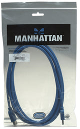 Manhattan USB-A to USB-A Extension Cable, 3m, Male to Female, 5 Gbps (USB 3.2 Gen1 aka USB 3.0), SuperSpeed USB, Blue, Lifetime Warranty, Polybag
