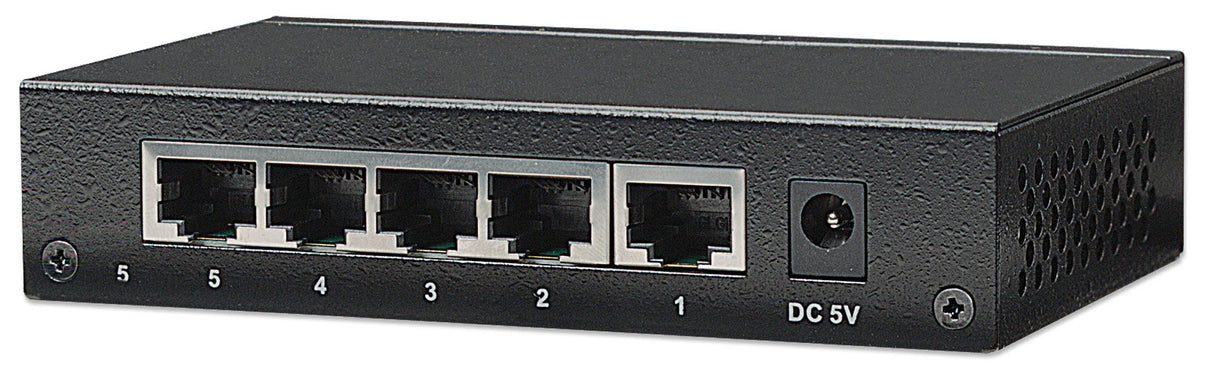 Intellinet 5-Port Fast Ethernet Office Switch, Desktop Size, Metal, IEEE 802.3az (Energy Efficient Ethernet)