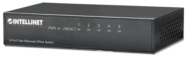Intellinet 5-Port Fast Ethernet Office Switch, Desktop Size, Metal, IEEE 802.3az (Energy Efficient Ethernet)
