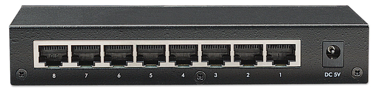Intellinet 8-Port Fast Ethernet Office Switch, Desktop Size, Metal, IEEE 802.3az (Energy Efficient Ethernet), Box