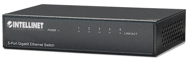 Intellinet 5-Port Gigabit Ethernet Switch, Desktop Size, Metal Housing, IEEE 802.3az (Energy Efficient Ethernet)