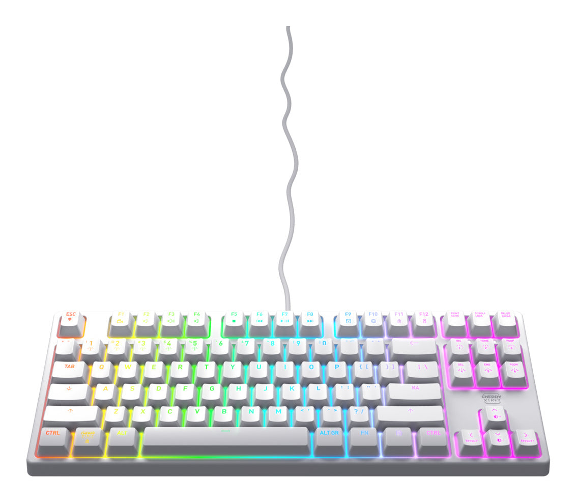 CHERRY K4V2 RGB Tenkeyless White edition, Mechanical gaming keyboard, US