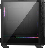 MSI MPG VELOX 100R Mid Tower Gaming Computer Case 'Black, 4x 120mm ARGB Fans, 1-6 ARGB Hub, ARGB light strip, USB Type-C, Tempered Glass, Center, E-ATX, ATX, mATX, mini-ITX'