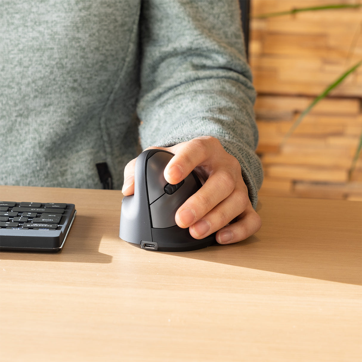 R-Go Tools Ergonomic mouse R-Go HE Break with break software, large (hand size ≥ 185 mm), left-handed, Bluetooth, black
