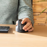 R-Go Tools Ergonomic mouse R-Go HE Break with break software, large (hand size ≥ 185 mm), left-handed, Bluetooth, black