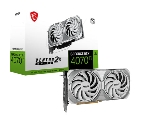 MSI VENTUS GeForce RTX 4070 Ti 2X WHITE 12G OC NVIDIA 12 GB GDDR6X
