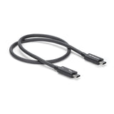StarTech.com 50cm (1.6ft) Thunderbolt 3 Cable, 40Gbps, 100W PD, 4K/5K, Thunderbolt Certified, Compatible with Thunderbolt 4/USB 3.2/DisplayPort