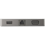StarTech.com USB C Multiport Adapter to 4K HDMI or 1080p VGA - USB Type C Travel Dock with 95W PD Pass-Through, USB-A, Gigabit Ethernet - USB-C Video Display Adapter Mini Docking Station