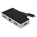 StarTech.com USB C Multiport Adapter to 4K HDMI or 1080p VGA - USB Type C Travel Dock with 95W PD Pass-Through, USB-A, Gigabit Ethernet - USB-C Video Display Adapter Mini Docking Station