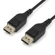 StarTech.com 6ft (2m) VESA Certified DisplayPort 1.4 Cable - 8K 60Hz HBR3 HDR - UHD DisplayPort to DisplayPort Monitor Cord - Ultra HD 4K 120Hz DP 1.4 Slim Video Cable M/M DP Connector