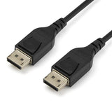 StarTech.com 6ft (2m) VESA Certified DisplayPort 1.4 Cable - 8K 60Hz HBR3 HDR - UHD DisplayPort to DisplayPort Monitor Cord - Ultra HD 4K 120Hz DP 1.4 Slim Video Cable M/M DP Connector