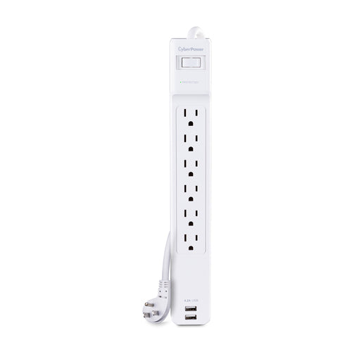 CyberPower CSP606U42A surge protector White 6 AC outlet(s) 125 V 1.8 m
