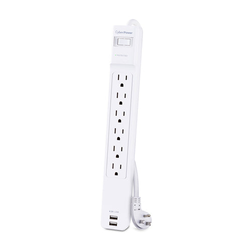 CyberPower CSP606U42A surge protector White 6 AC outlet(s) 125 V 1.8 m