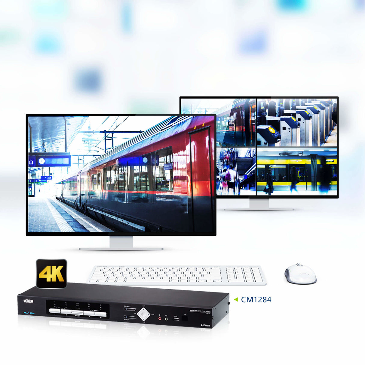 ATEN CM1284 KVM switch Rack mounting Black