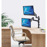 Manhattan Dual Desk Mount for TV & Monitors (Full Motion Gas Spring), For screens 10" to 27", Clamp or Grommet Assembly, VESA compatibility: 75x75 and 100x100mm - check the dimensions of the four mounting holes on back of screen to ensure it fits...