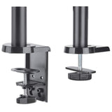 Manhattan Dual Desk Mount for TV & Monitors (Full Motion Gas Spring), For screens 10" to 27", Clamp or Grommet Assembly, VESA compatibility: 75x75 and 100x100mm - check the dimensions of the four mounting holes on back of screen to ensure it fits...