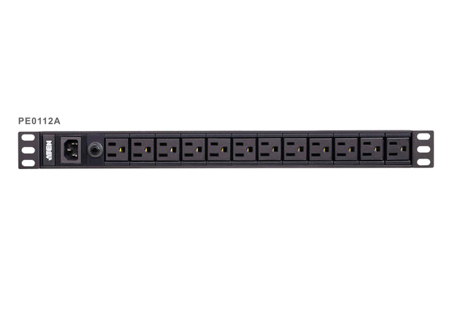 ATEN PE0112A power distribution unit (PDU) 12 AC outlet(s) 1U Black
