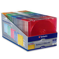 Verbatim 94178 Slimline case 1 discs Blue, Green, Orange, Pink, Purple