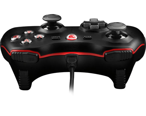MSI FORCE GC20 Wired Pro Gaming Controller PC and Android 'PC and Android ready, adjustable D-Pad cover, Dual vibration motors, Ergonomic design, detachable cables'