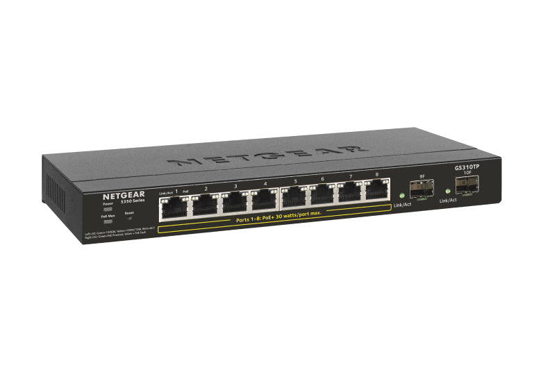 NETGEAR 10-Port PoE Gigabit Ethernet Smart Switch (GS310TP)