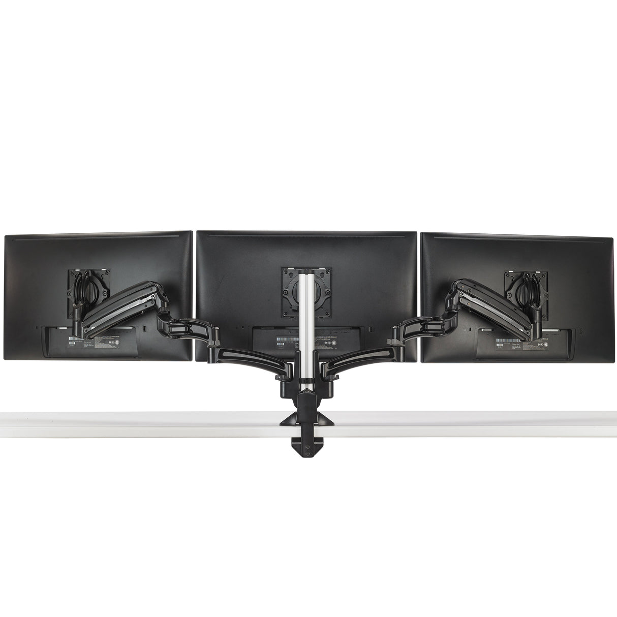 Chief KX Low-Profile Triple Monitor Arms, Column Desk Mount, Black
