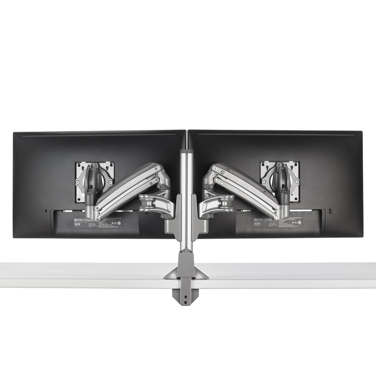 Chief KX Low-Profile Dual Monitor Arms, Column Desk Mount, Silver