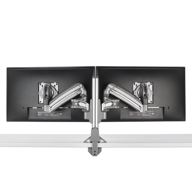 Chief KX Low-Profile Dual Monitor Arms, Column Desk Mount, Silver