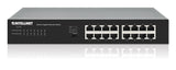 Intellinet 16-Port Gigabit Ethernet Switch 16 x 10/100/1000 Mbps RJ45 Ports, Green Ethernet / IEEE 802.3az Energy Efficient Ethernet, Desktop Format, Includes Optional 19" Rackmount Brackets