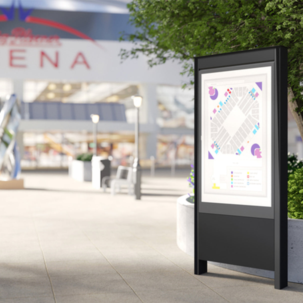 Chief ImpactTM 55 Inch Outdoor Portrait Kiosk, LG XE4F-M Series