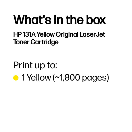 HP 131A Yellow Original LaserJet Toner Cartridge