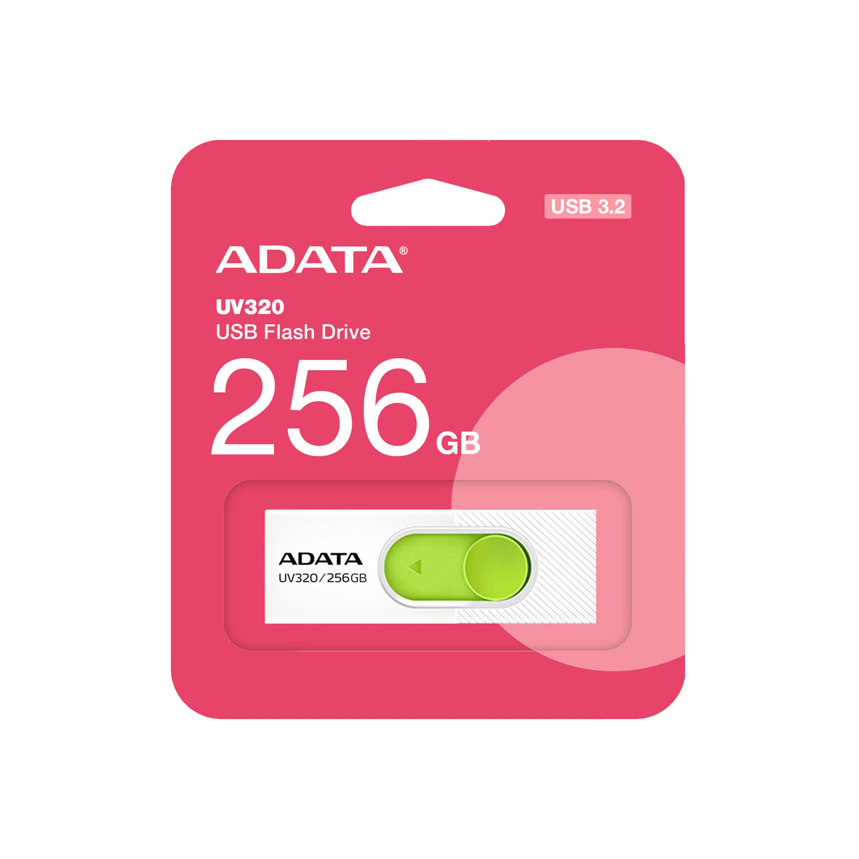 ADATA UV320 USB flash drive 256 GB USB Type-A 3.2 Gen 1 (3.1 Gen 1) Green, White
