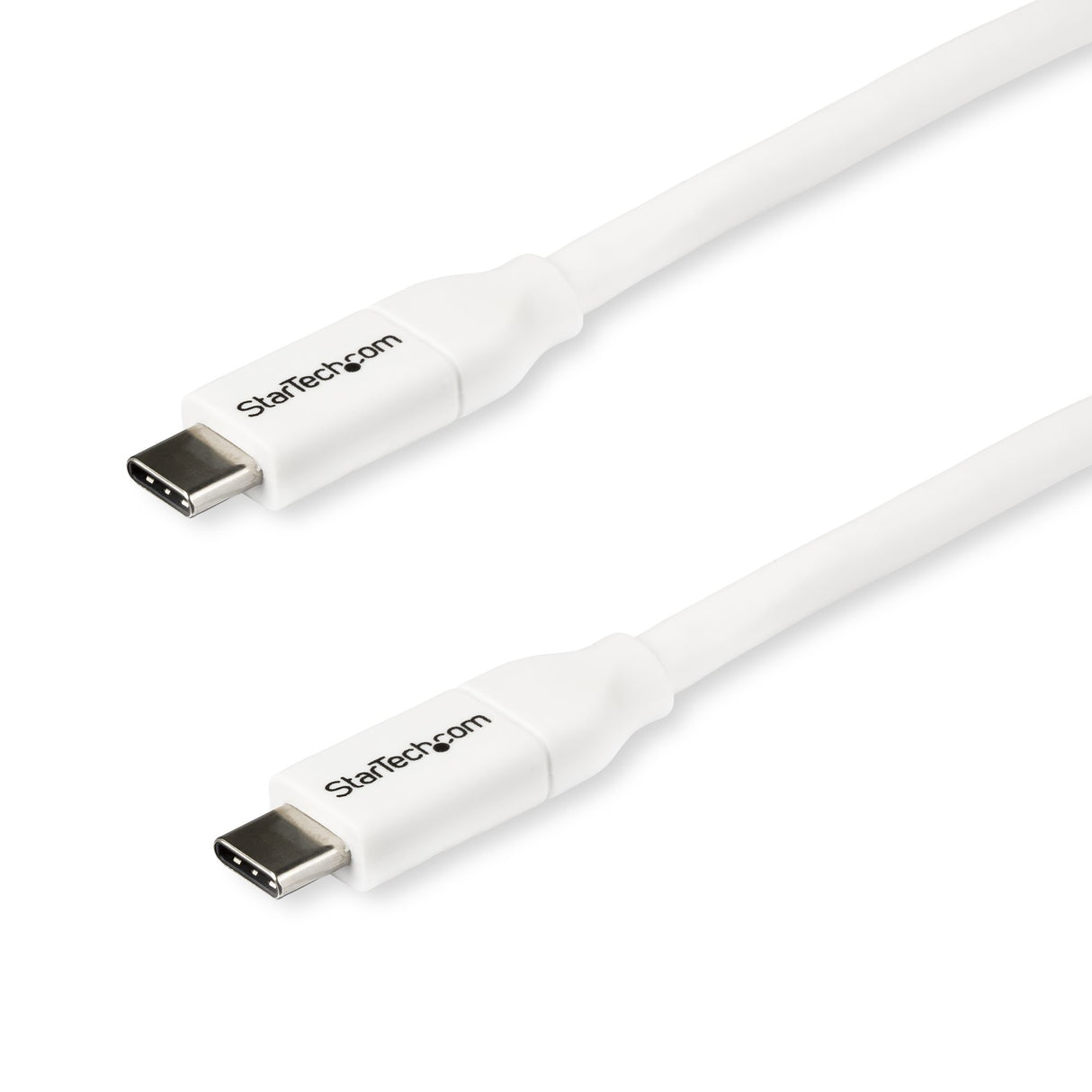 StarTech.com 6.6ft (2m) USB-C Fast Charging Cable, Charge & Sync, 100W (5A) PD, USB 2.0, USB-IF Certified - White USB C Charging Cord