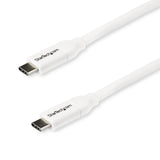 StarTech.com 6.6ft (2m) USB-C Fast Charging Cable, Charge & Sync, 100W (5A) PD, USB 2.0, USB-IF Certified - White USB C Charging Cord