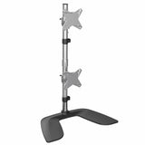 StarTech.com Vertical Dual Monitor Stand, Ergonomic Desktop Stacked Two Monitors, Free Standing Universal Monitor Mount, Height Adjustable - For up to two 27" or 34" Ultrawide (22lb/8kg) VESA Mount Displays