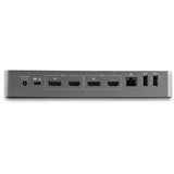 StarTech.com Universal Laptop Docking Station, Hybrid USB-C & USB-A Dock, Dual 4K DP & HDMI, 100W PD, Mac / Windows / Chrome OS, 4x USB 5Gbps Hub, GbE