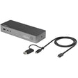 StarTech.com Universal Laptop Docking Station, Hybrid USB-C & USB-A Dock, Dual 4K DP & HDMI, 60W PD, Mac / Windows / Chrome OS, 4x USB 5Gbps Hub, GbE