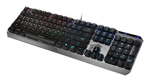 MSI VIGOR GK50 LOW PROFILE Mechanical Gaming Keyboard 'UK-Layout, KAILH Low-Profile Switches, Multi-Layer RGB LED Backlit, Tactile, Floating Key Design'