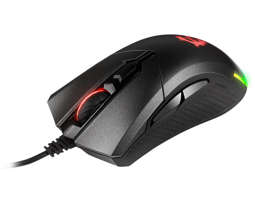 MSI CLUTCH GM50 RGB Optical FPS Gaming Mouse '7200 DPI Optical Sensor, 6 Programmable button, 3-Zone RGB, Ergonomic design, OMRON Switch with 20+ Million Clicks, RGB Mystic Light'