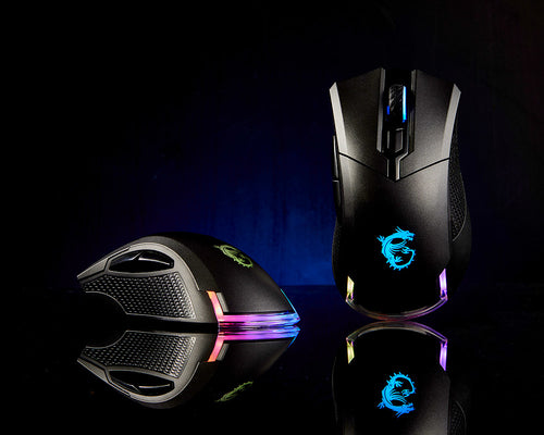 MSI CLUTCH GM50 RGB Optical FPS Gaming Mouse '7200 DPI Optical Sensor, 6 Programmable button, 3-Zone RGB, Ergonomic design, OMRON Switch with 20+ Million Clicks, RGB Mystic Light'
