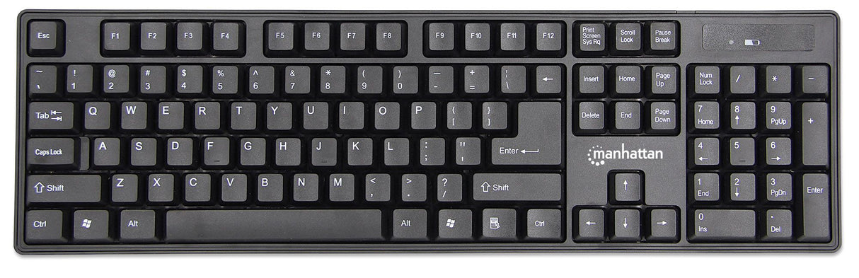 Manhattan 178990 keyboard Mouse included Universal RF Wireless Black