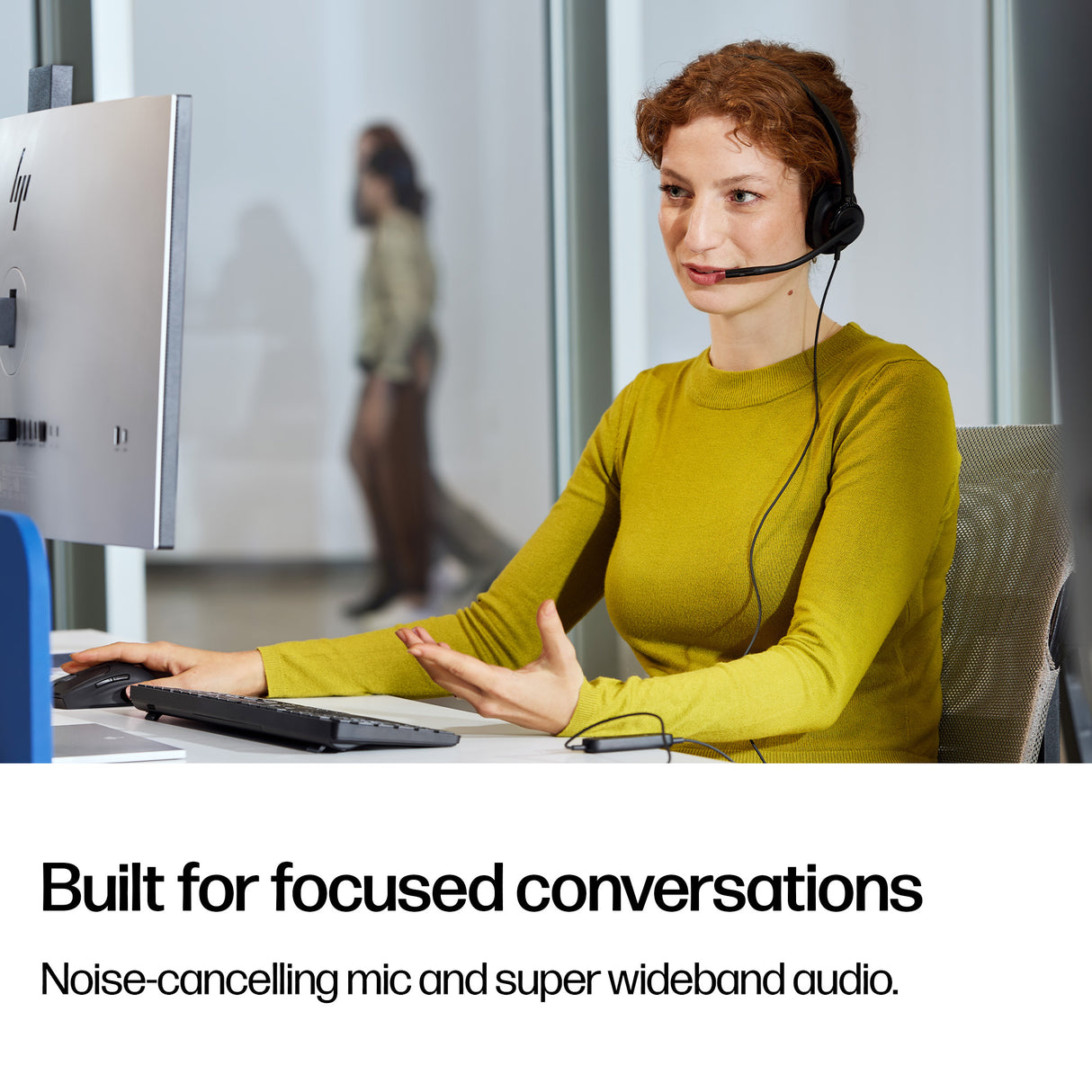 HP Poly Mission 415 Monaural USB Wired Headset Classic