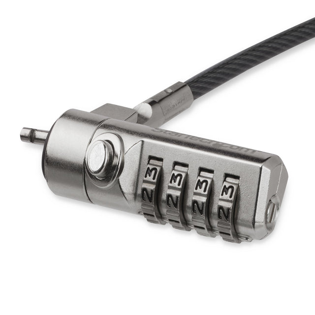 StarTech.com 6.6ft (2m) Laptop Cable Lock - 4 Digit Combination Laptop/Desktop Security Cable Lock for K-Slot Devices/Computers/Monitors - Portable Anti-Theft Vinyl Coated Steel Cable Lock - TAA