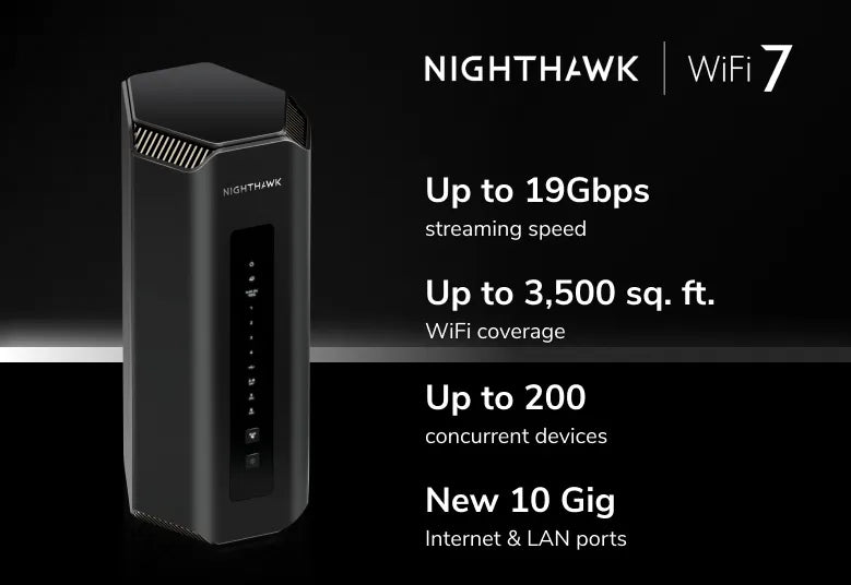 NETGEAR RS700S wireless router Gigabit Ethernet Tri-band (2.4 GHz / 5 GHz / 6 GHz) Black