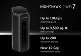 NETGEAR RS700S wireless router Gigabit Ethernet Tri-band (2.4 GHz / 5 GHz / 6 GHz) Black