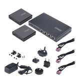 StarTech.com 4-Port HDMI Extender and Splitter Over CAT6, 4K 60Hz, Up to 230ft (70m), 1x4 HDMI over Ethernet Distribution Kit with IR and Power Over Cable