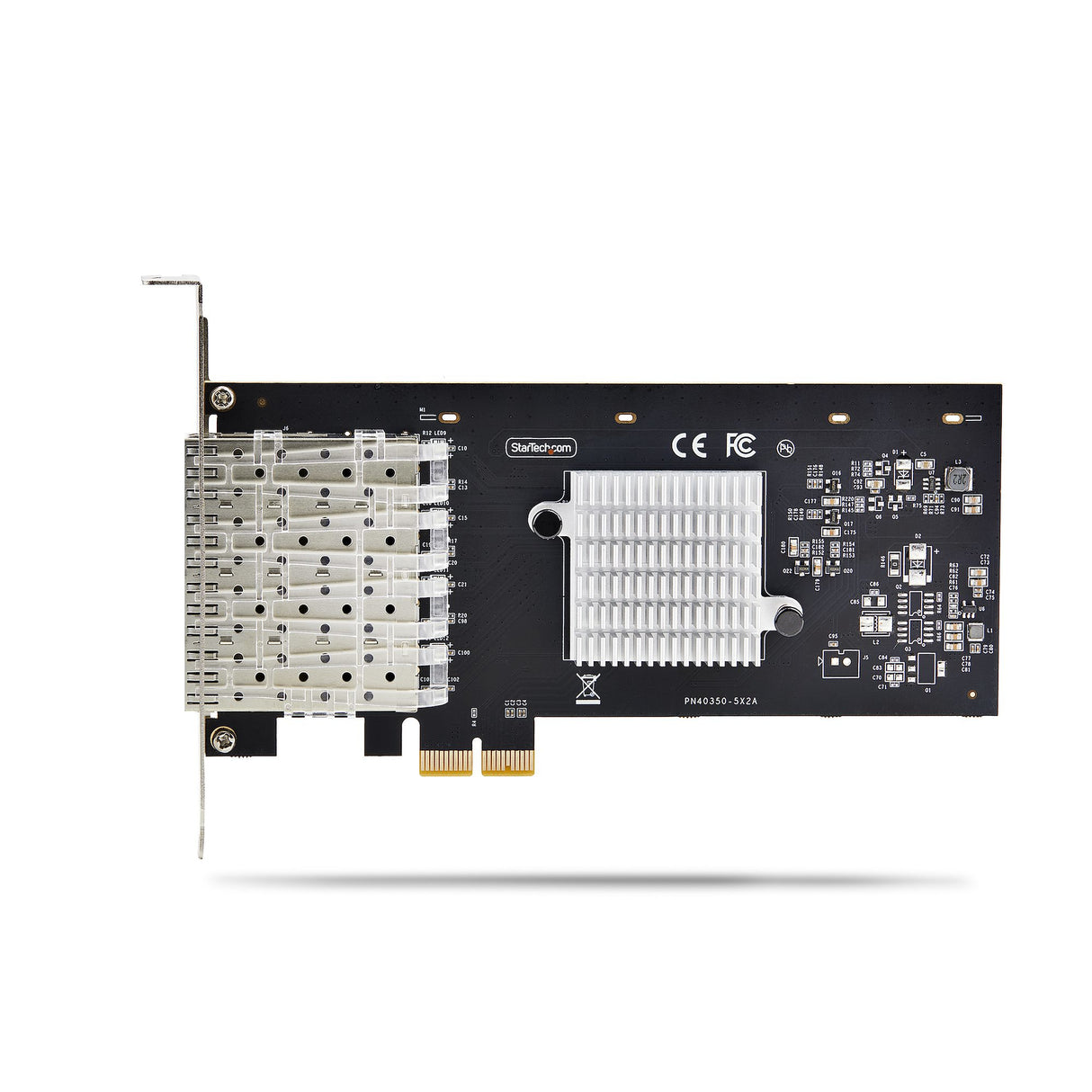 StarTech.com 4-Port GbE SFP Network Card, PCIe 2.0 x2 (x4, x8, x16 Compatible), Intel I350-AM4 4x 1GbE Controller, 1000BASE Copper/Fiber Optic, Desktop/Server Quad-Port Gigabit Ethernet NIC - Windows & Linux