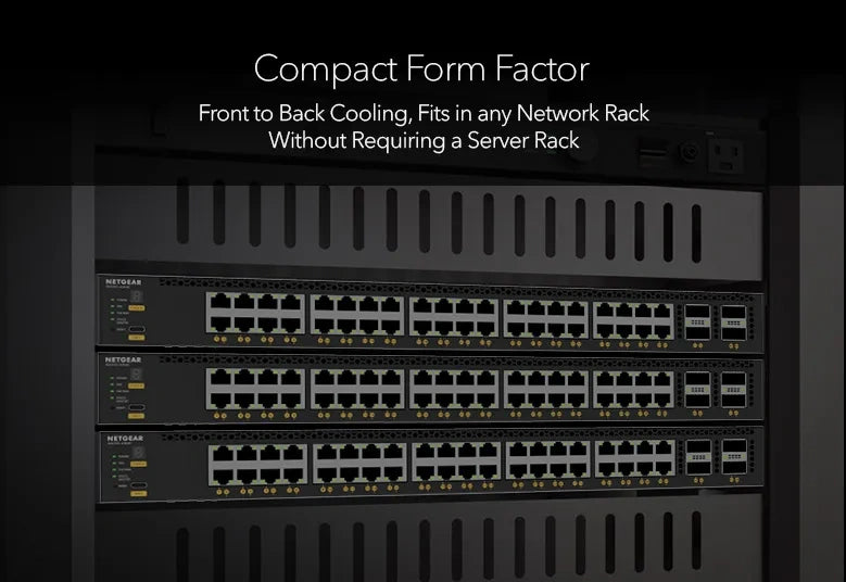 NETGEAR XSM4344C Managed L3 10G Ethernet (100/1000/10000) Power over Ethernet (PoE) 1U Black